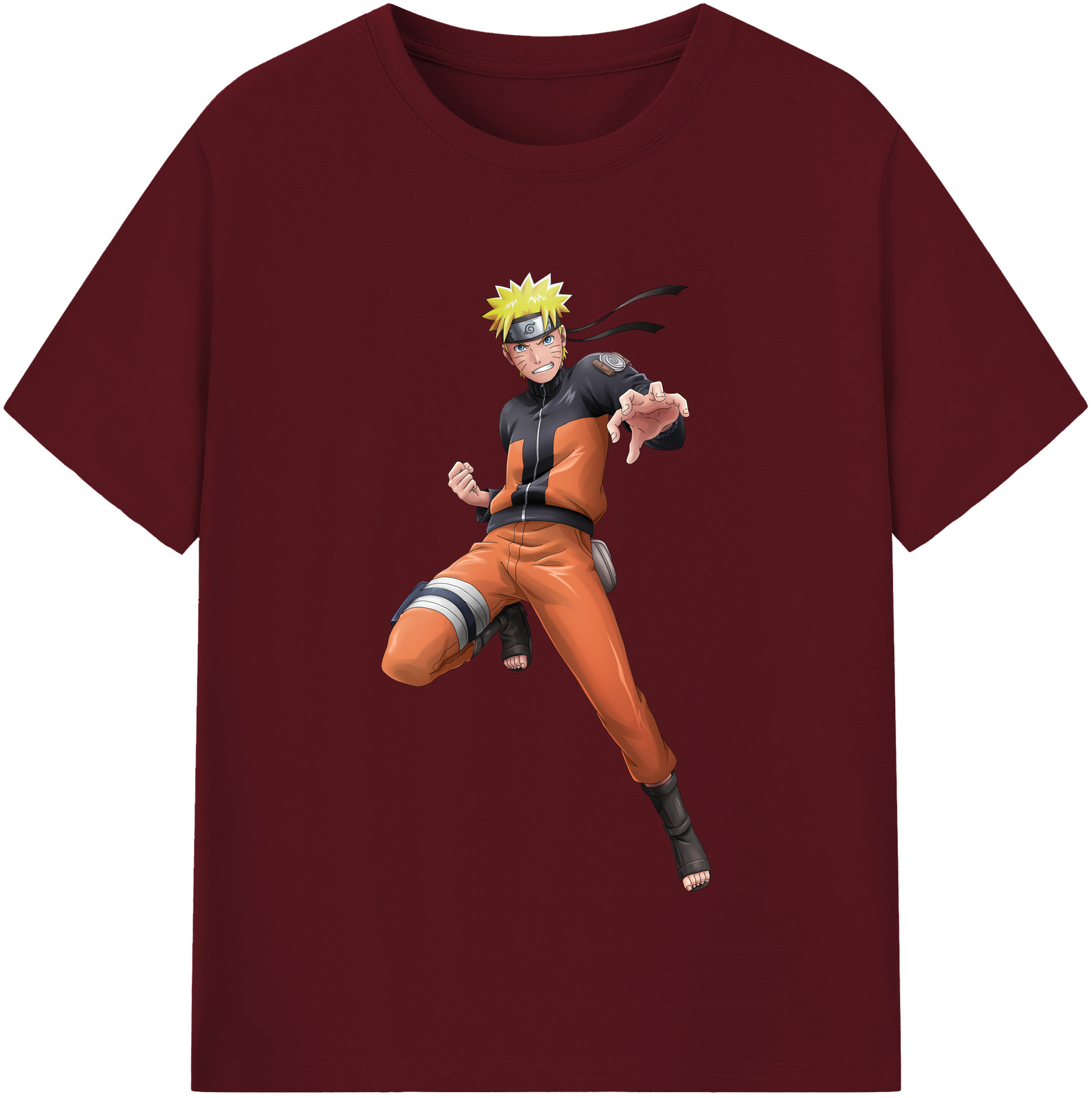 （画像用） NARUTO -ナルト- うずまき ナルト Uzumaki Naruto 綿100％半袖Tシャツ（フロントプリント）